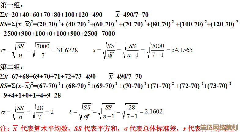 Excel标准差计算指南：从基础公式到实际应用的数据分析技巧