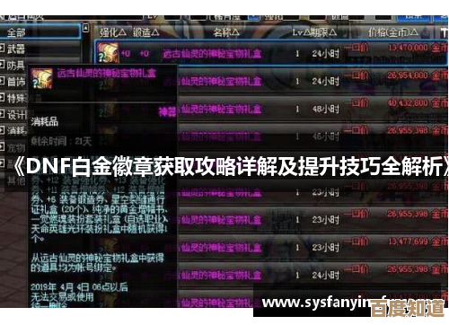 掌握这些步骤，轻松获取DNF白金徽章完整指南