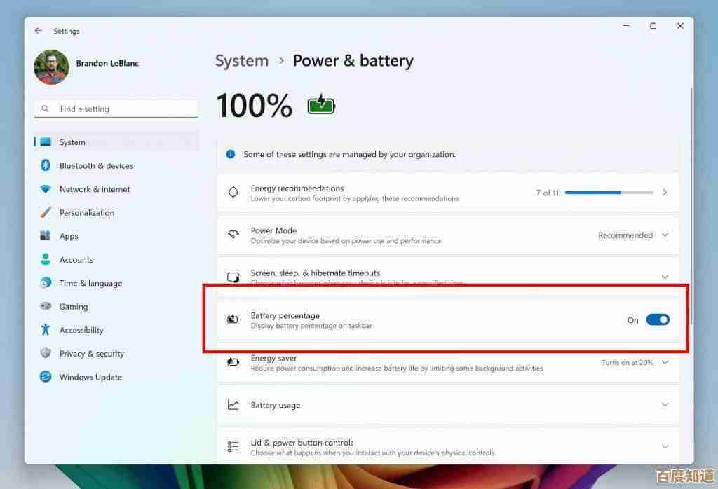 Win11 系统电量标识突然消失?快速找回电池图标的解决指南