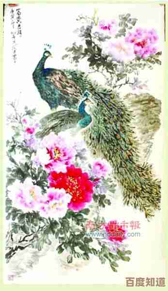 水墨记平常心印章创孔雀图的懒人流程和随意修饰