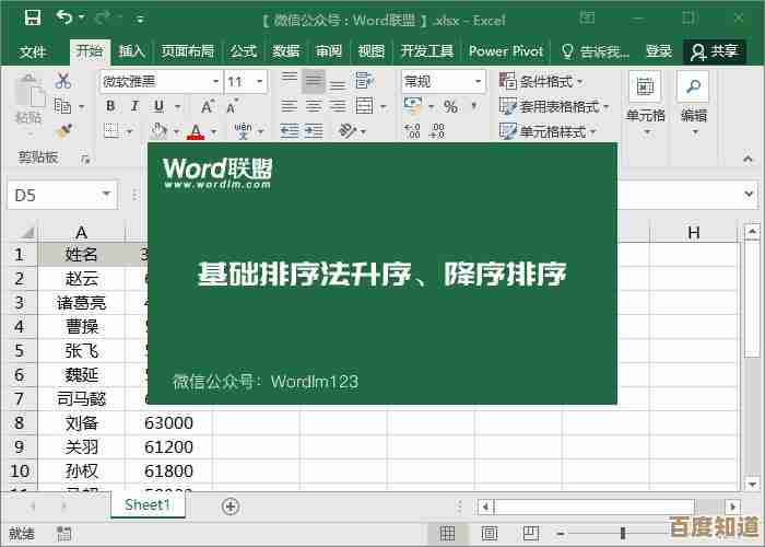 Excel高效排序方法：让数据处理更精准快捷