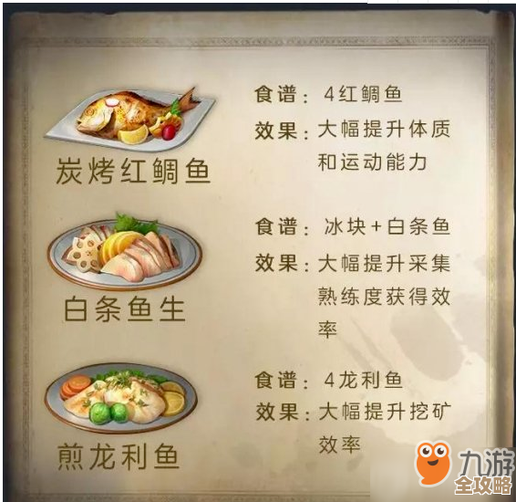 明日之后的鱼类食谱拆解，哪些能回血、哪些只能凑数.