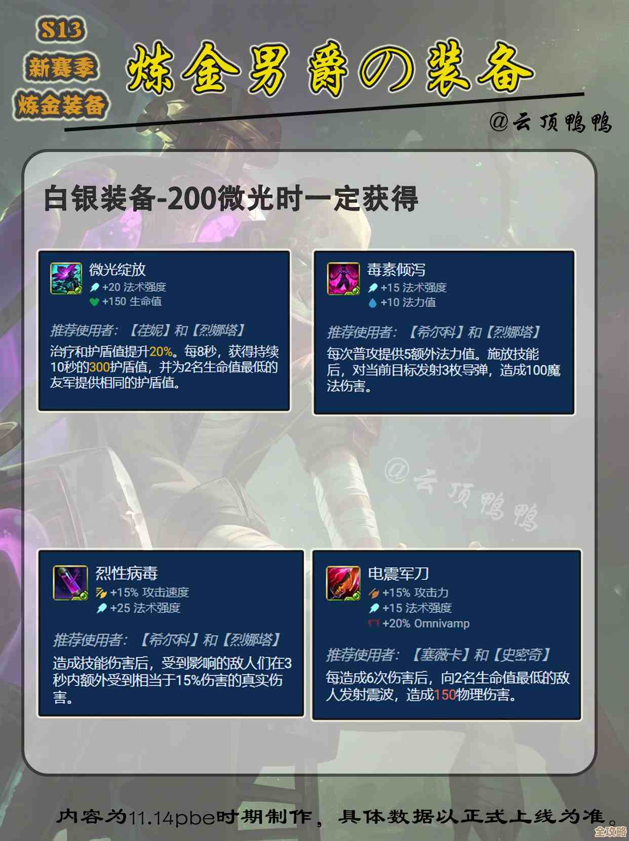 金铲铲之战s13炼金男爵各层数奖励一览，先看哪些关键层.