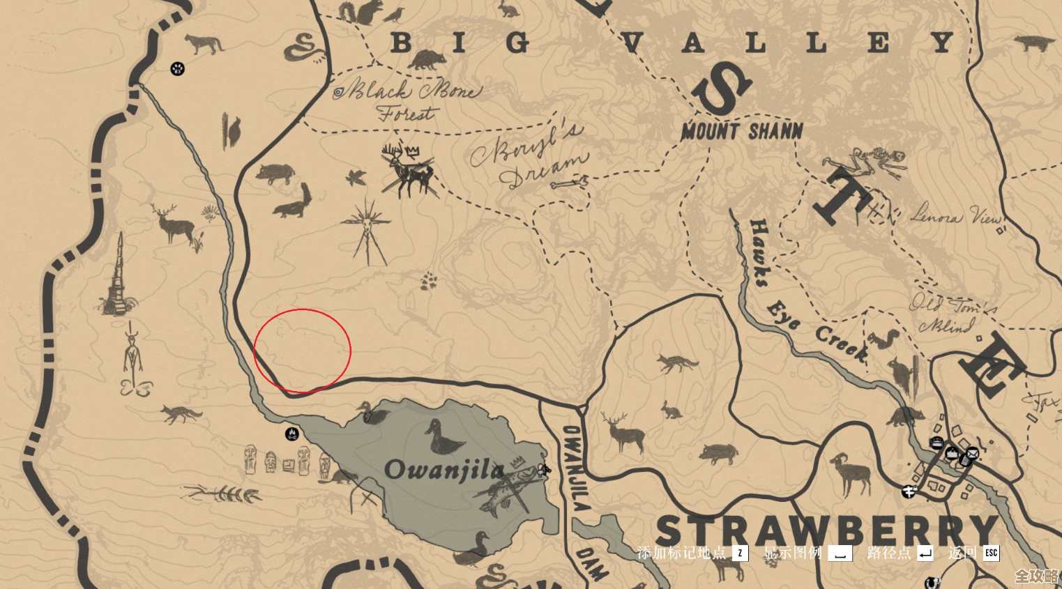 大镖客草莓镇的熊地图到底藏哪儿啊，我找了半天