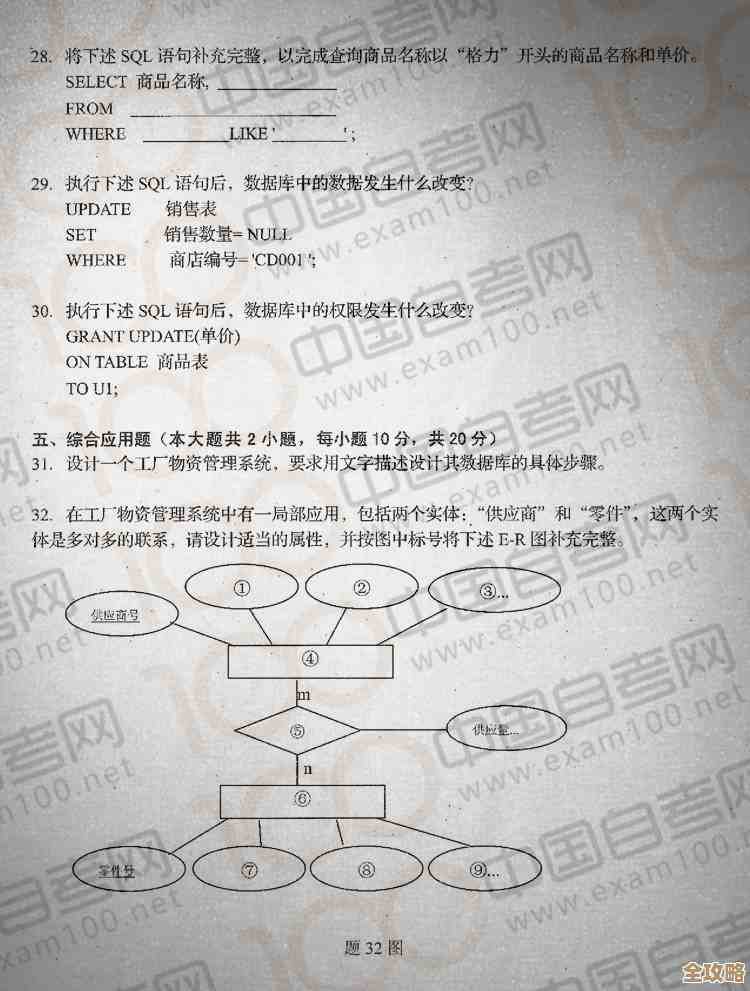 数据库和程序设计考试那些让人头疼又不得不做的题目分享