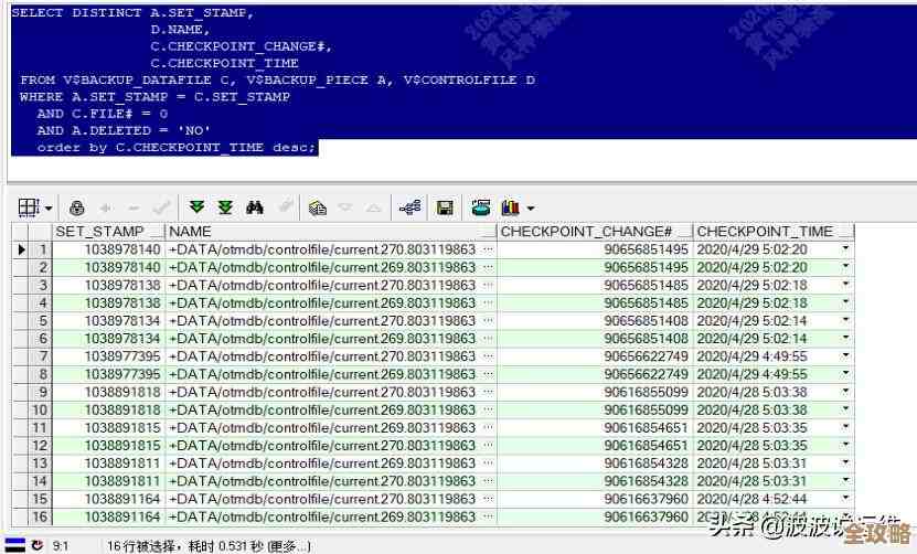 说说那些RMAN备份恢复中你可能忽略但其实挺重要的操作和技巧