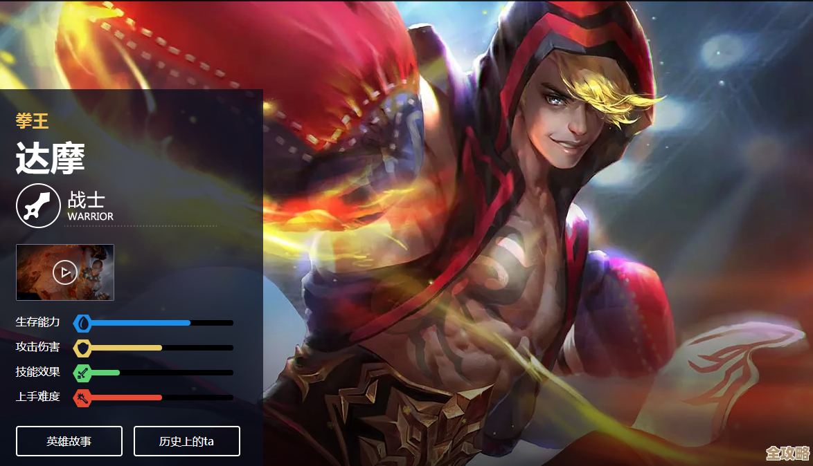 王者荣耀达摩上手不难，位移、连招、出装有点要点还得练